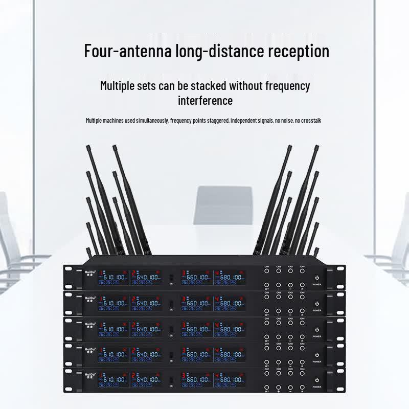 HuiDu UH-628L Wireless 1-to-8 Microphone System (CN version)