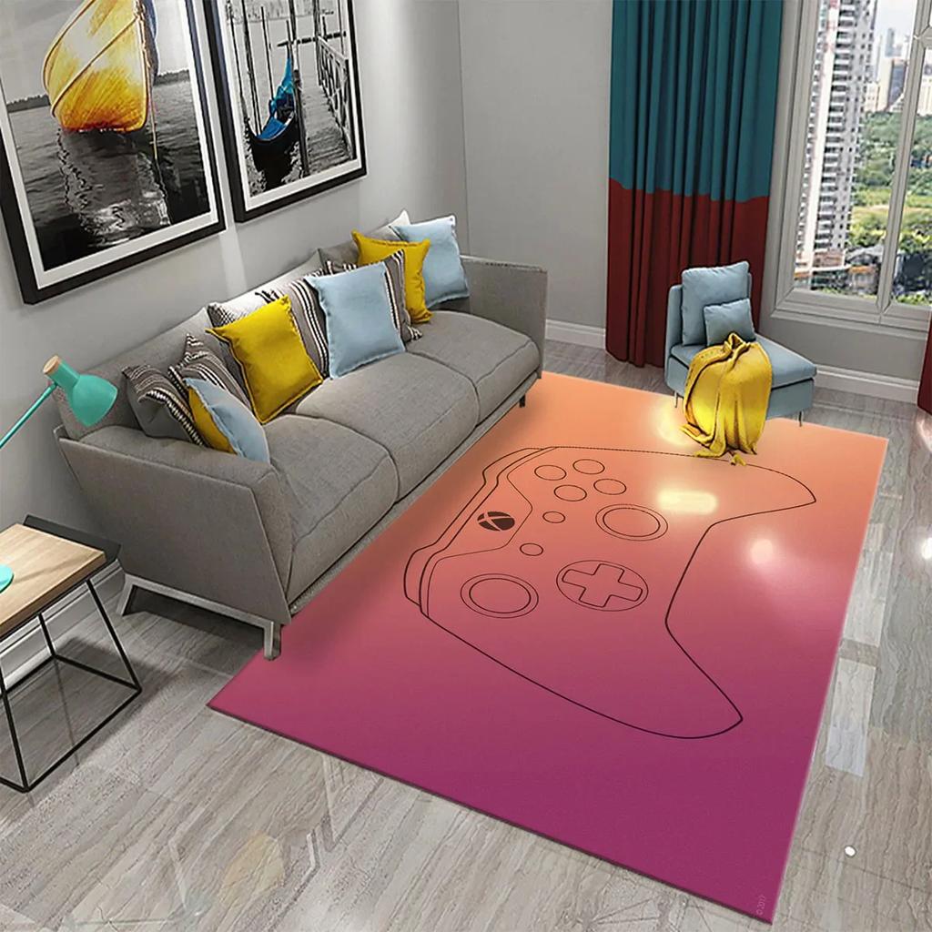 Игровой контроллер в стиле аниме, детский игровой ковер, детский игровой напольный коврик, декоративный ковер с 3D рисунком для гостиной