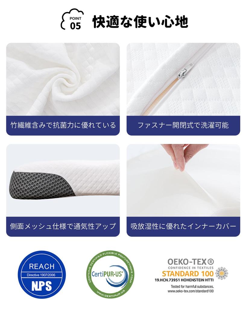 Подушка из пены с эффектом памяти для боли в шее, подходит для спящих на боку и на спине, регулируемая, 59 см в ширину х 35 см в глубину, облегчение, спящие, отверстие, высота, мягкая,