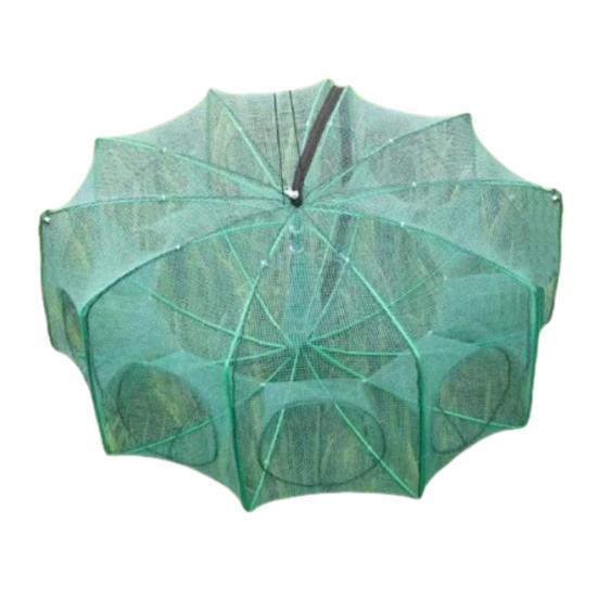 Foldable Fishing Bait Trap 6/8/10/12/16 Holes Heavy Duty Fine Mesh Portable Collapsible Shrimp Minnow Crawfish Catcher Trap Cast Trap Net Dip Cage