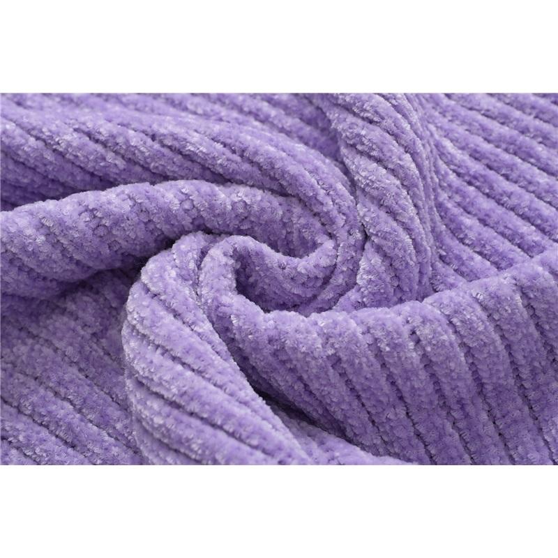 Женский пуловер оверсайз, осенне-зимний, с круглым вырезом, однотонный, с рукавами-фонариками, вязаный топ из шениля, модный трикотаж