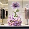 Purple Artificial Flowers for Window Display, Scene Decoration, and Clothing Store Visual Merchandising