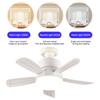 Silent Ceiling Fan with LED Lantern E27 Socket Electric Cordless Fan Modern Smart Cool Fan for Dining Room Bedroom Living Room