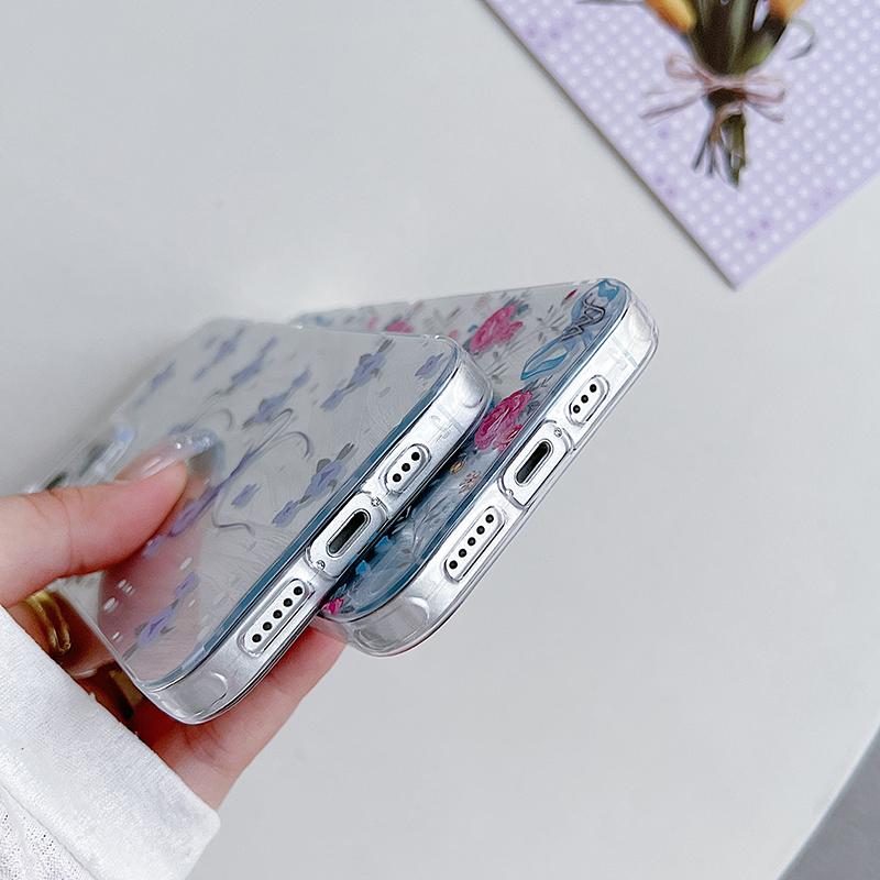 Чехол для телефона Flowers для Redmi Note 13 Pro Redmi 13C 14C IPhone 16 Tecno Honor X8 Samsung S23 FE S25 Ultra A35 A54 A53 Realme C53 C67 Reno 12 Cover