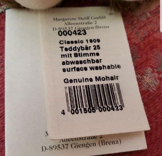 [USED] Teddy bear made by Steiff