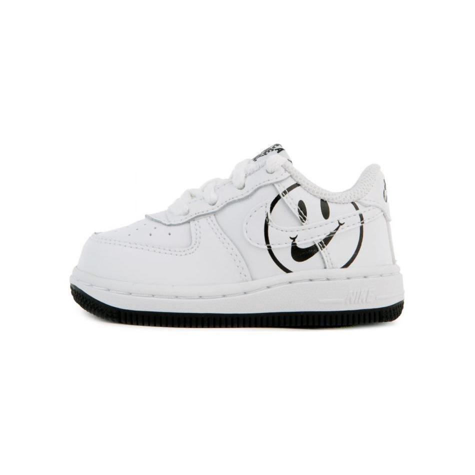 Nike Nike Air Force 1 LV8 'Have A Nike Day' Смайлик Низкие Кроссовки для Скейтборда Белый Черный Малыш и Малыш BQ8275-100
