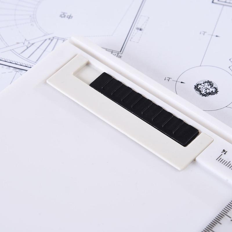 A4 Drawing Board Drafting Table Multifunctional Drawing Board Table with Clear Rule Adjustable Measuring System Compact