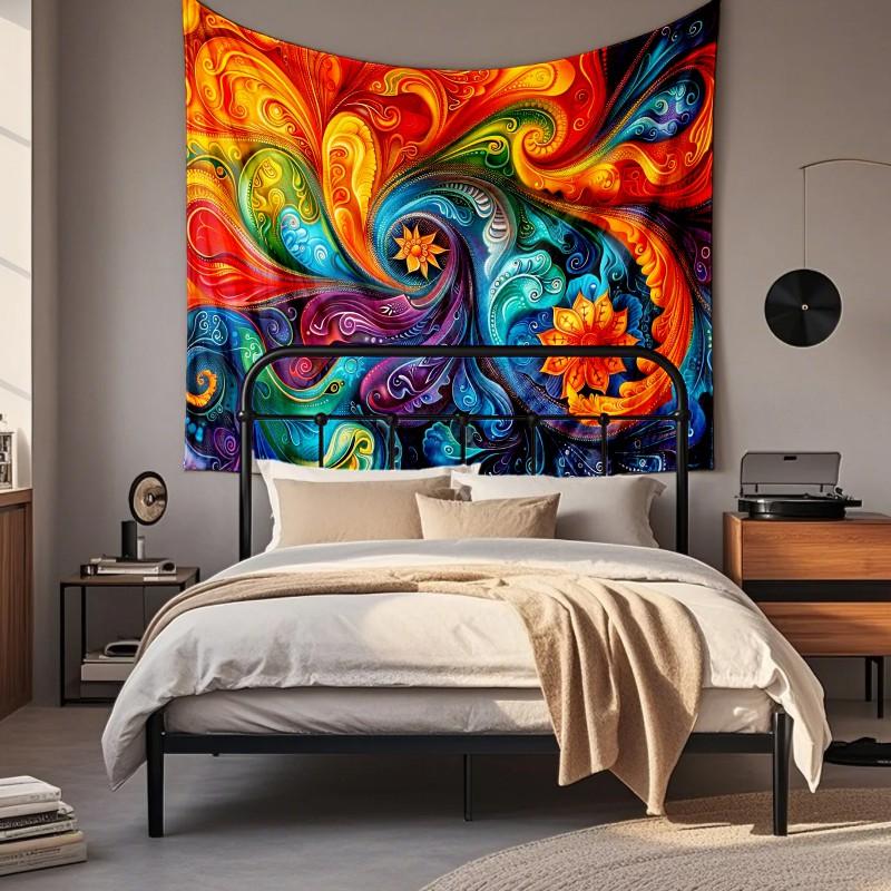 Boho Style Mandala Elephant Tapestry Wall Hanging Living Room Bedroom Decor