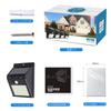 Lifeholder 40 LED Солнечный датчик движения Солнечное наружное освещение для парковки Лента Легкий набор из 4 фонарей, Свет, Питание, Входы, Карнизы, Участки, Водонепроницаемый,