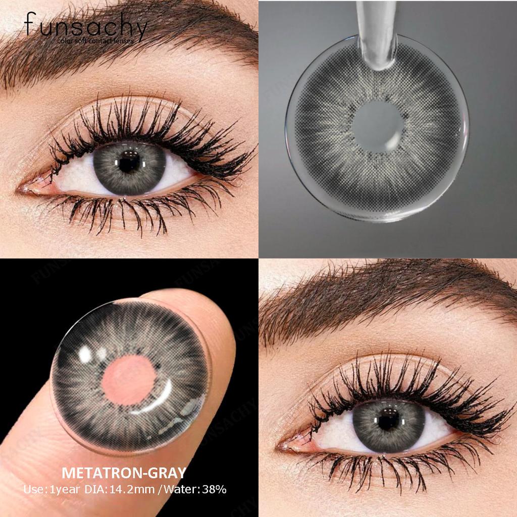 Контактные линзы FUNSACHY 1Pair, натуральные цветные линзы для глаз, цветные контактные линзы для глаз, косметические мягкие линзы для глаз, для учащихся ...