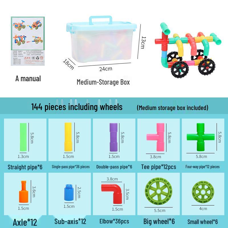 Kids' Plumbing Play Set: Interlocking Water Pipe Building Blocks for Toddlers