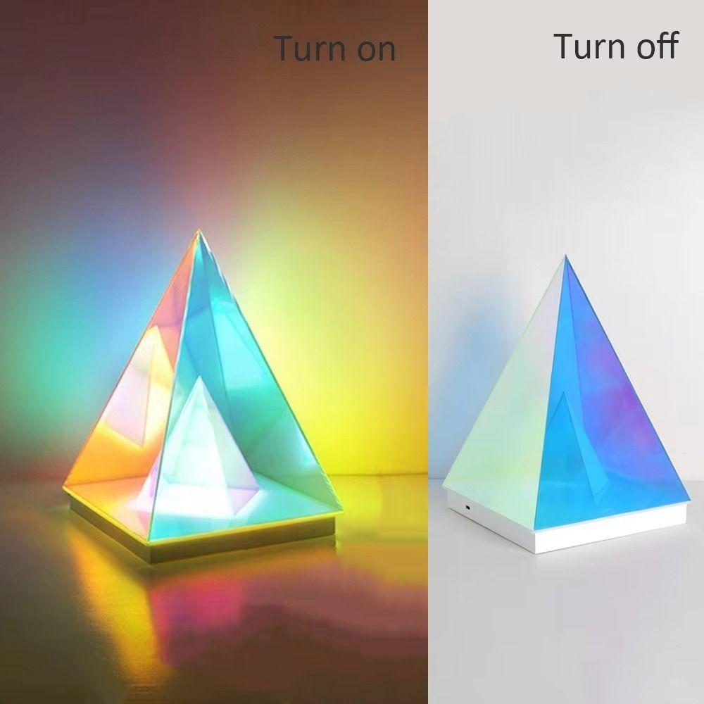 USB Rechargeable Colorful Table Lamps Mixing Color Cube Desk Light Home Decor