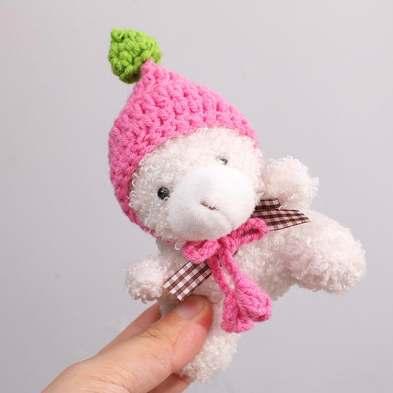 Милый кукольный домик, кукольная шляпа, мини-ремешки, ручная работа, плетеные крючком, вязаные шерстяные головные уборы, мультяшная кукольная игрушка для украшения своими руками для детей