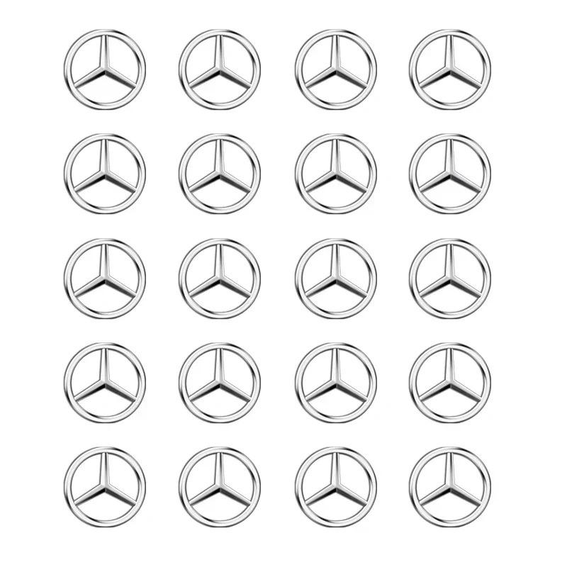 FA0213mm Car Key Emblem Stickers Accessories For Mercedes Benz AMG E S C A B Class GLE GLS CLS GLC CLA GLA GLK GLB W205 W221 W177