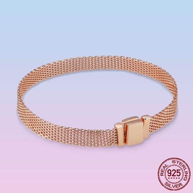 Элегантный браслет Pulseira из стерлингового серебра 925 пробы, браслет-цепочка в виде змеи бесконечности для женщин, оригинальный подарок в виде бусин с подвесками