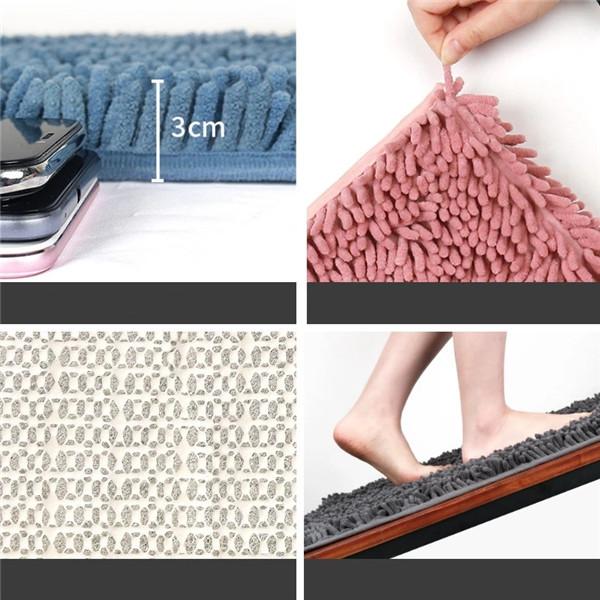 Thicken Chenille Bath Mat Non-slip Bathroom Rugs Door Absorbent Pad Mat Shaggy Mats Rug for Entrance Sofa Pet Carpet