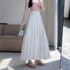 White A-Line Cake Skirt for Women - Spring/Summer 2024 French Gentle Style Long Skirt