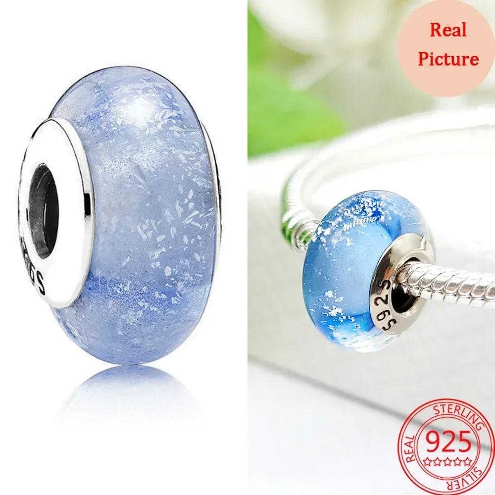 Разноцветные бусины из муранского стекла, стеклянный шарм с волнистым узором, шармы из волнистых стеклянных бусин, подходят для браслетов известных брендов, женские медные украшения, подарок