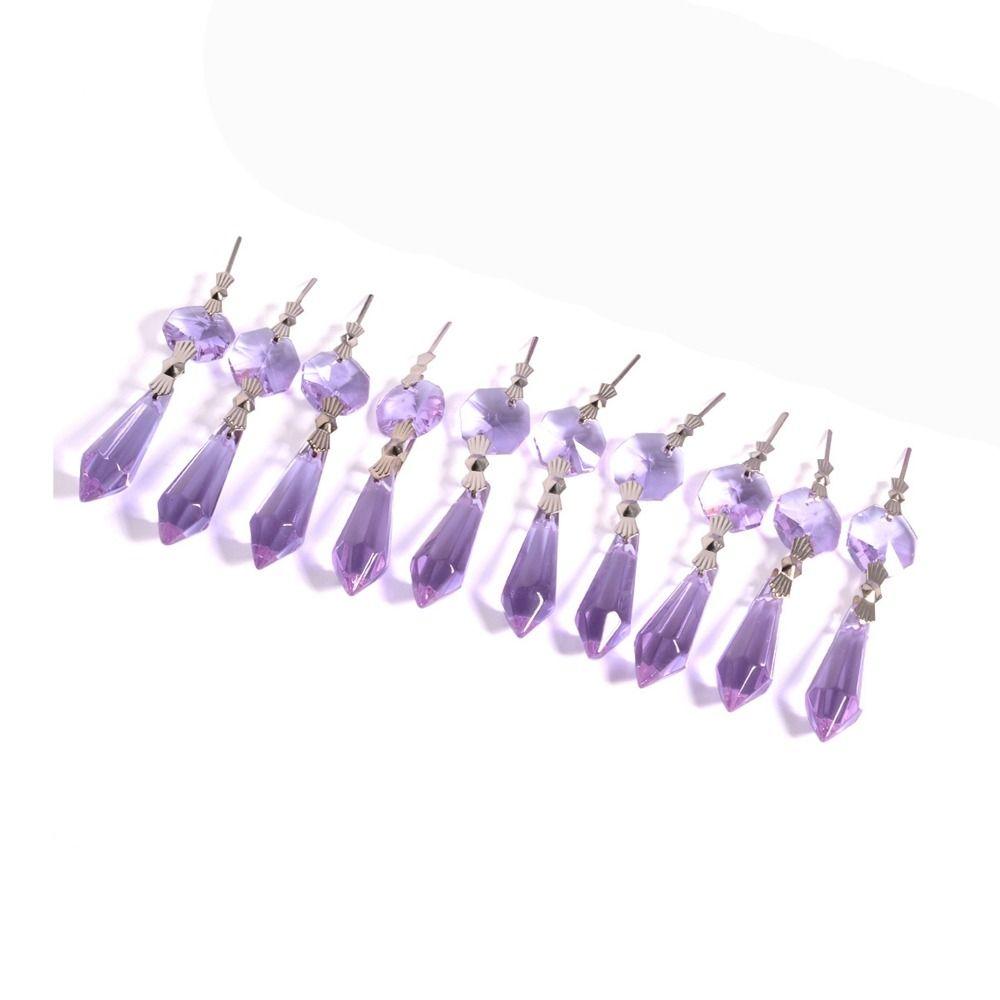 Shiny Glass Home Decor Hanging Crystal Pendant Crystal Ornament Chandelier Parts Prisms Pendant