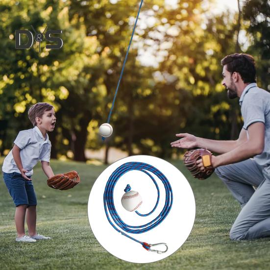 Тренажер для отбивания мяча в бейсболе Улучшите навыки отбивания с помощью веревки для отбивания мяча в бейсболе и броска Тренажер для отбивания мяча в софтболе