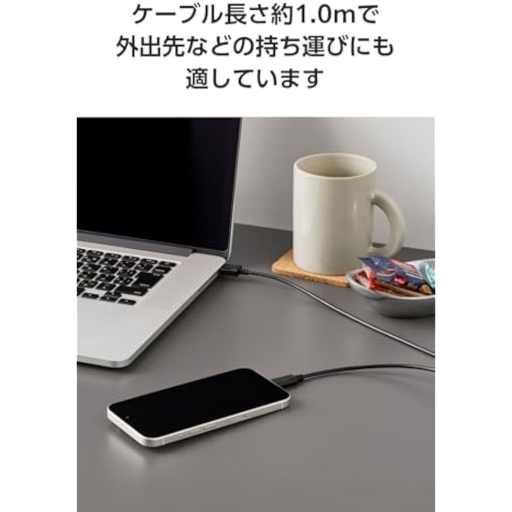 Elecom [Set of 2] USB Type C Cable USB-C to USB-A 1m 15W [Compatible with MacBooks/iPad/Galaxy/An...