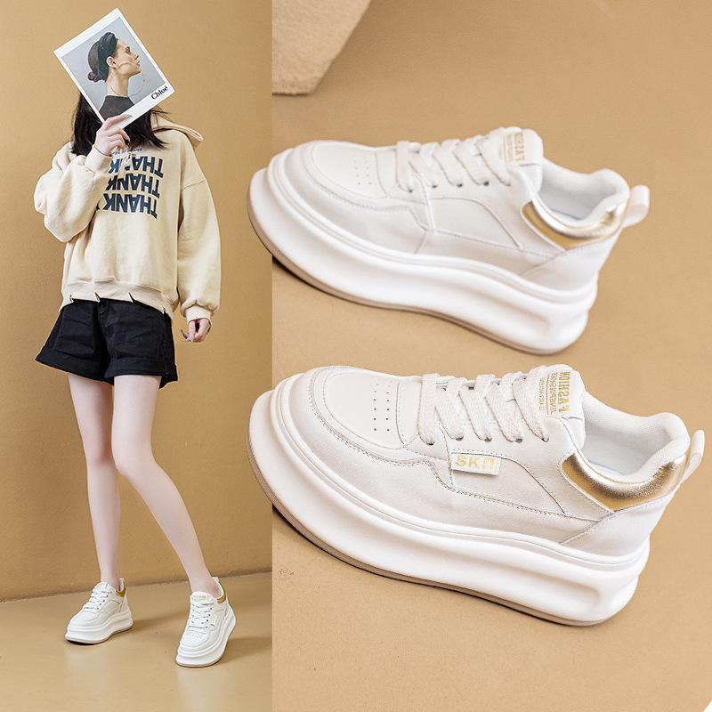 2026 spring new inner height increase casual platform student shoes wedge heel comfortable fashion women's shoes