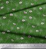 Soimoi Black Poly Crepe Fabric Dot|Leaves & Floral Artistic Decor Fabric Printed BTY 42 Inch
