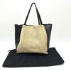 CELINE Kaba Gazette Bags Hand Bag Tote Bag hemp / Leather Beige/Black