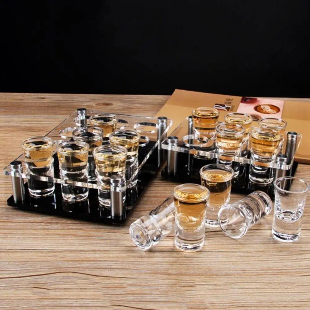 Multi-slots Wine Cup Holder 32/38mm Shot Glasses Holder Supplies Shelf Cup Serving Tray  Champagne