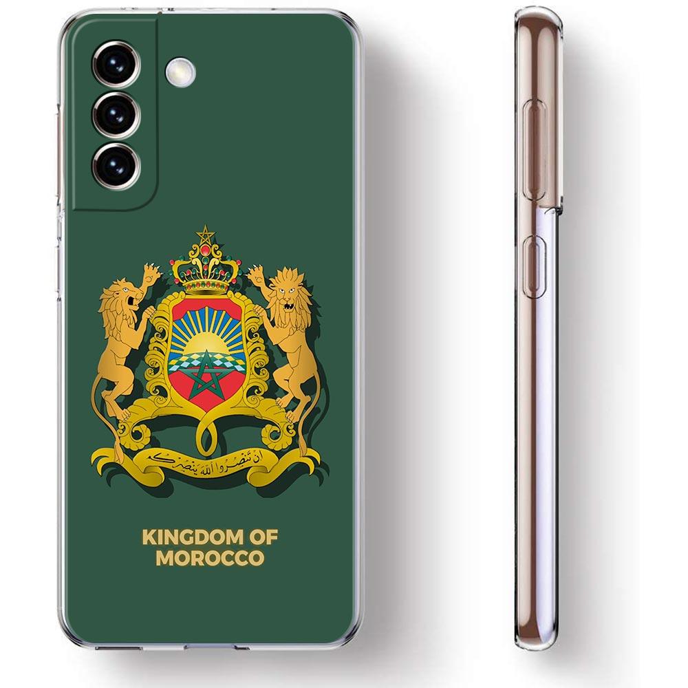 Флаг Марокко Maroc Марокко Паспорт Чехол для телефона для Samsung Galaxy S25 S24 Plus S23 FE S22 S21 S20 Ultra 5G S10 S10E Прозрачный чехол
