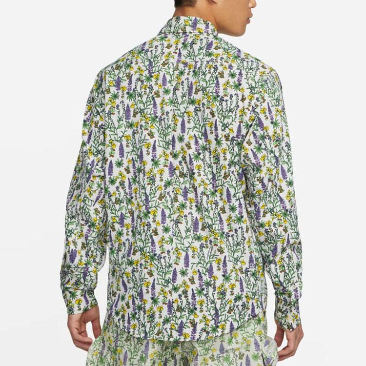 Nike Dri-Fit ACG UV рубашка с длинным рукавом и цветочным принтом, мужские топы, зеленые DN3942-072