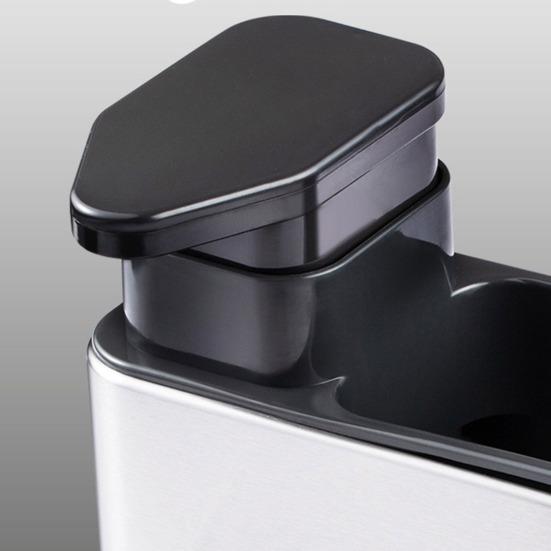 Hand And Dish Soap Dispenser Non-Slip Drainage Base Sponge Holder Detachable Kitchen Sink Countertop Organizer Dishwashing Liquid Container