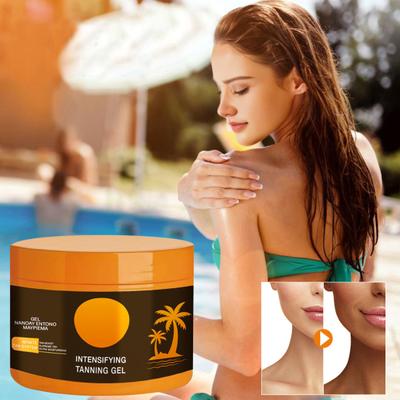 Крем-гель для ускорения загара Yousheng Natural Tanning Accelerator 150 мл Интенсивный гель для загара для соляриев и пребывания на солнце Нежирный Восстанавливающий крем для всех типов кожи