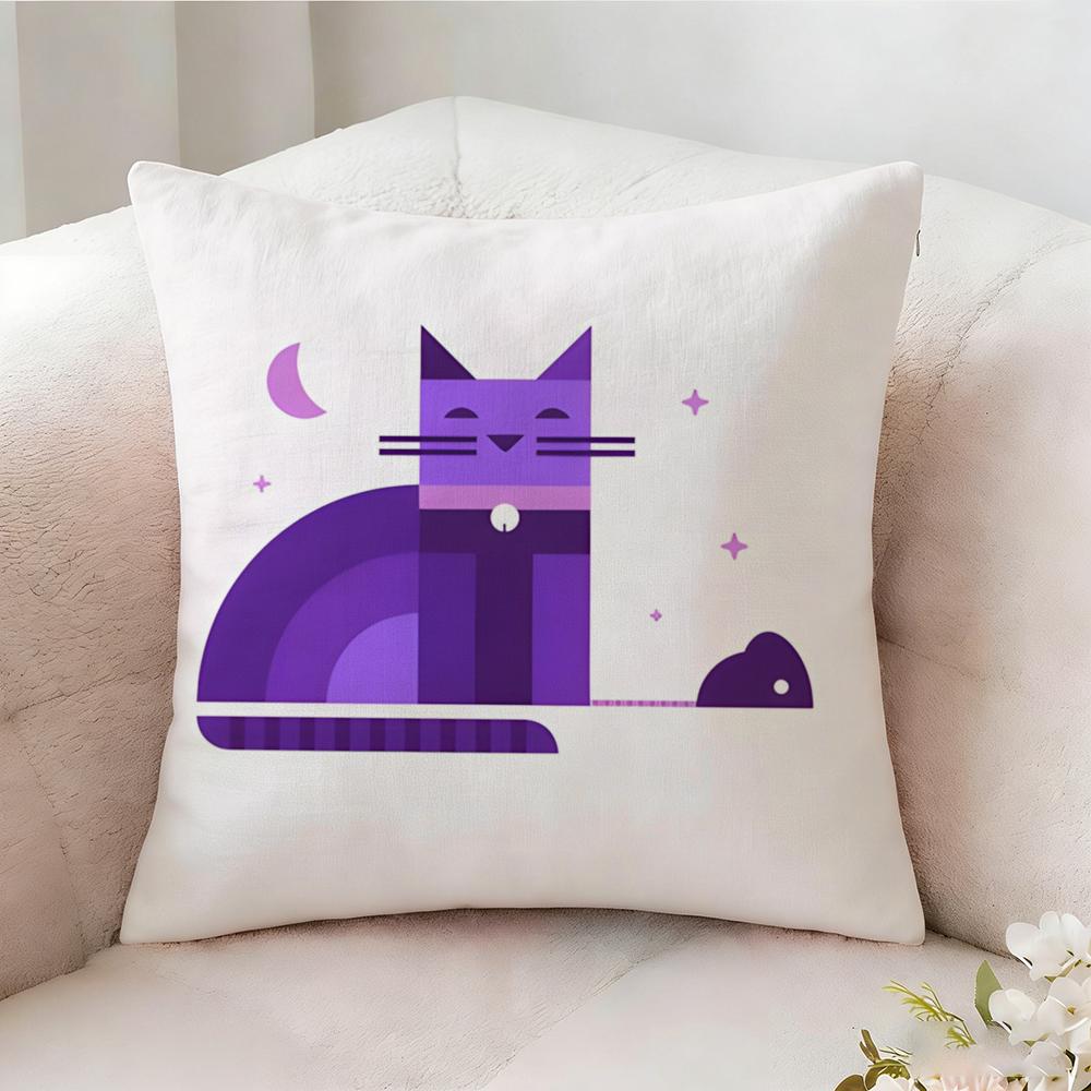 Twin Impression Color Pattern Pillow Case Pillowcase Doublesided Printed Sofa Cushion Bedroom Headboard Pillow