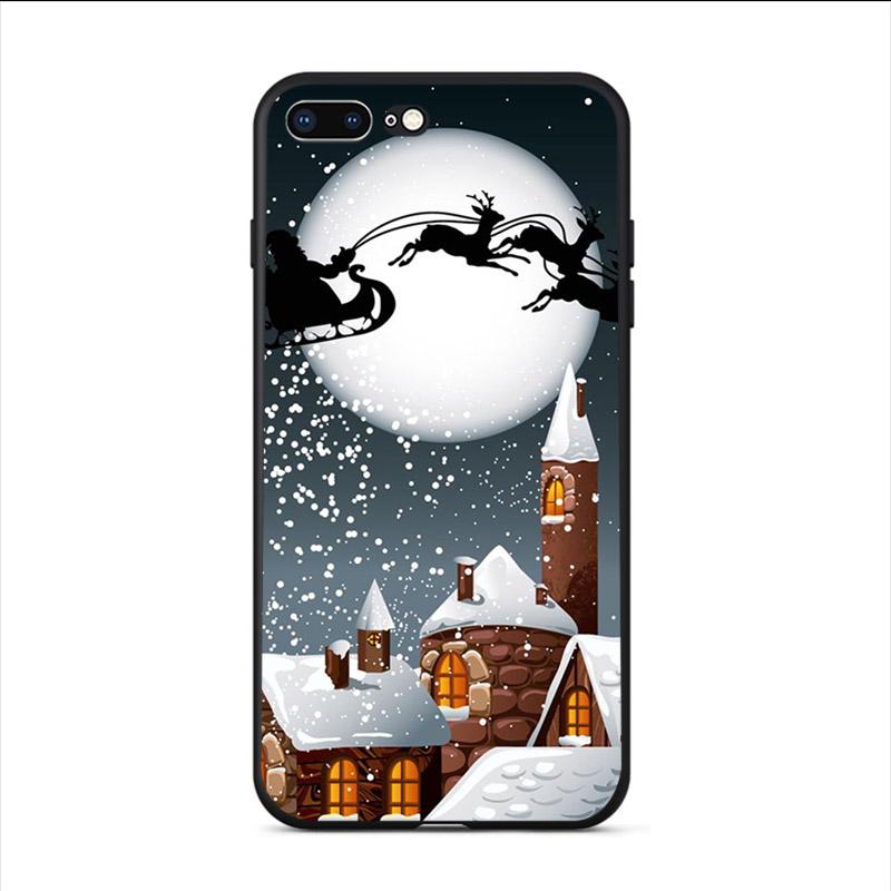 Твердый чехол для телефона для iPhone XS 11 Pro Max 13 12 Mini Мобильная накладка SE 2020 6S 6 7 8 Plus 5S 10 X XR Зимний пейзаж Чехол Coque