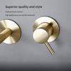 Смеситель для раковины ванной комнаты Bagnolux Brass Single Holder Control Double Hollow Brushed Gold с настенным креплением для горячей и холодной воды
