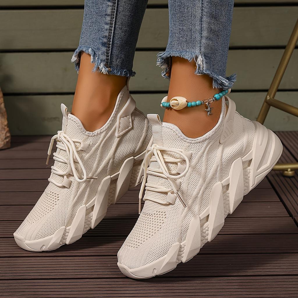 Женские повседневные однотонные кроссовки, дышащие легкие кроссовки с мягкой подошвой для ходьбы, удобная обувь для занятий спортом на открытом воздухе с низким верхом