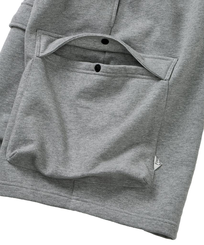 FOUNDPOCKET Широкие спортивные шорты Меланжево-серые