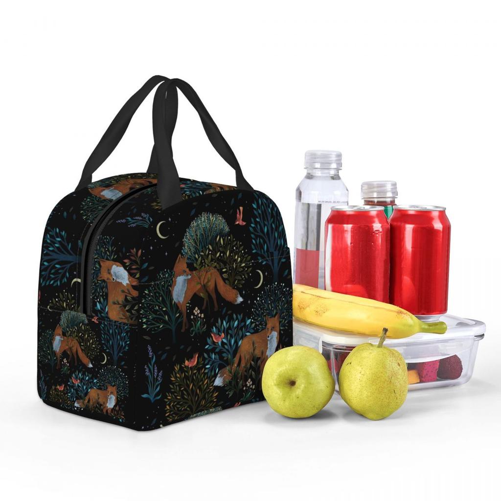 Forest Fox Insulated Lunch Bag for Kids School Cooler Thermal Food Box Tote Leakproof Lunch Boxes Container