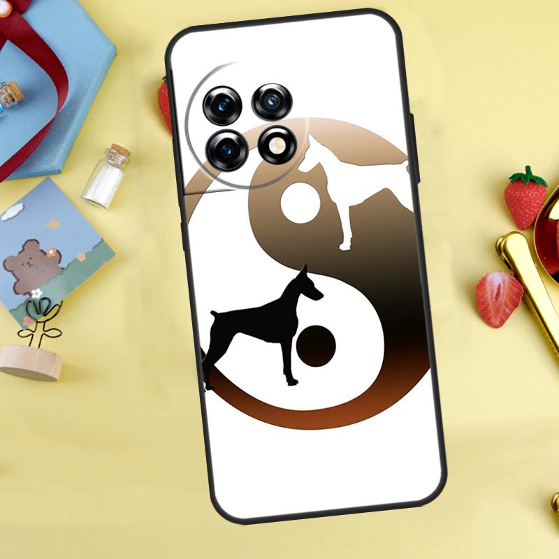 Cartoon Doberman Dog Case For OnePlus 13R 12R 10R 15 13 12 11 10 9 13T 10T 8T Nord CE 5 2 3 4 Lite N20 N30 Cover