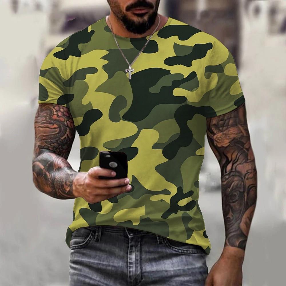 3D камуфляжная футболка для мужчин и женщин, уличная мода, с коротким рукавом