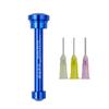Aluminum Alloy Manual Syringes Dispenser Plunger Tool BGA Solders Flux Pastes Booster for UV Solders Mask Ink Welding