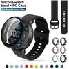 Silicone Sports Watch Band with Colorful Buckle and Full Protective PC Case for Amazfit Active Max Smart Watch Accessories