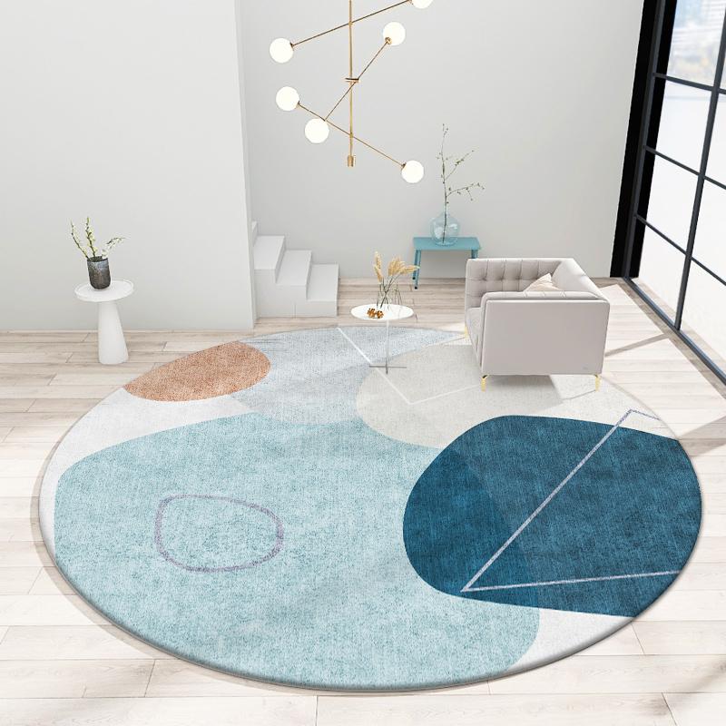 Круглые коврики в японском и корейском стиле для декора спальни, ковры для украшения гостиной, домашний ковер для подростков, коврик для дивана, коврик