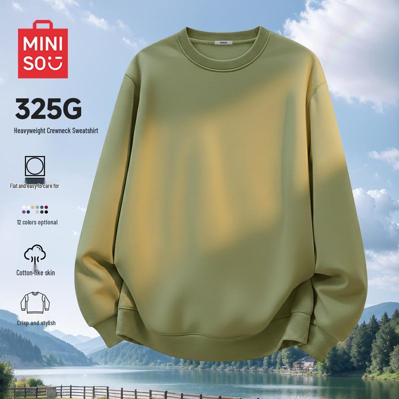 MINISO Мужской повседневный пуловер с круглым вырезом