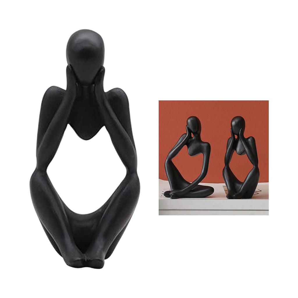 Resin Thinker Sculpture Creative Home Figurine Birthday Gifts Hollow Statues