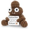 Funny Handmade Positive Poo Doll With Card Home Decoration Knitted Poo Christmas Doll Ornament Room Decor Christmas Party Gifts