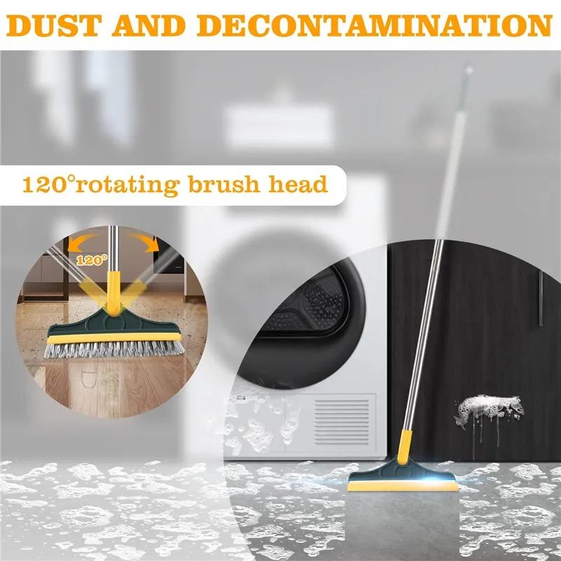 Бытовая щетка для чистки Скраб для пола Инструменты для чистки ванной комнаты Скребок Щетка для унитаза Вращающаяся щетка с длинной ручкой Инструменты для мытья стен в унитазе Инструменты для чистки плитки