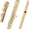 SLADE Western Concert Flute Cupronickel Nicke Plated 16 Holes C Key Woodwind Instrument with Cleaning Cloth Stick