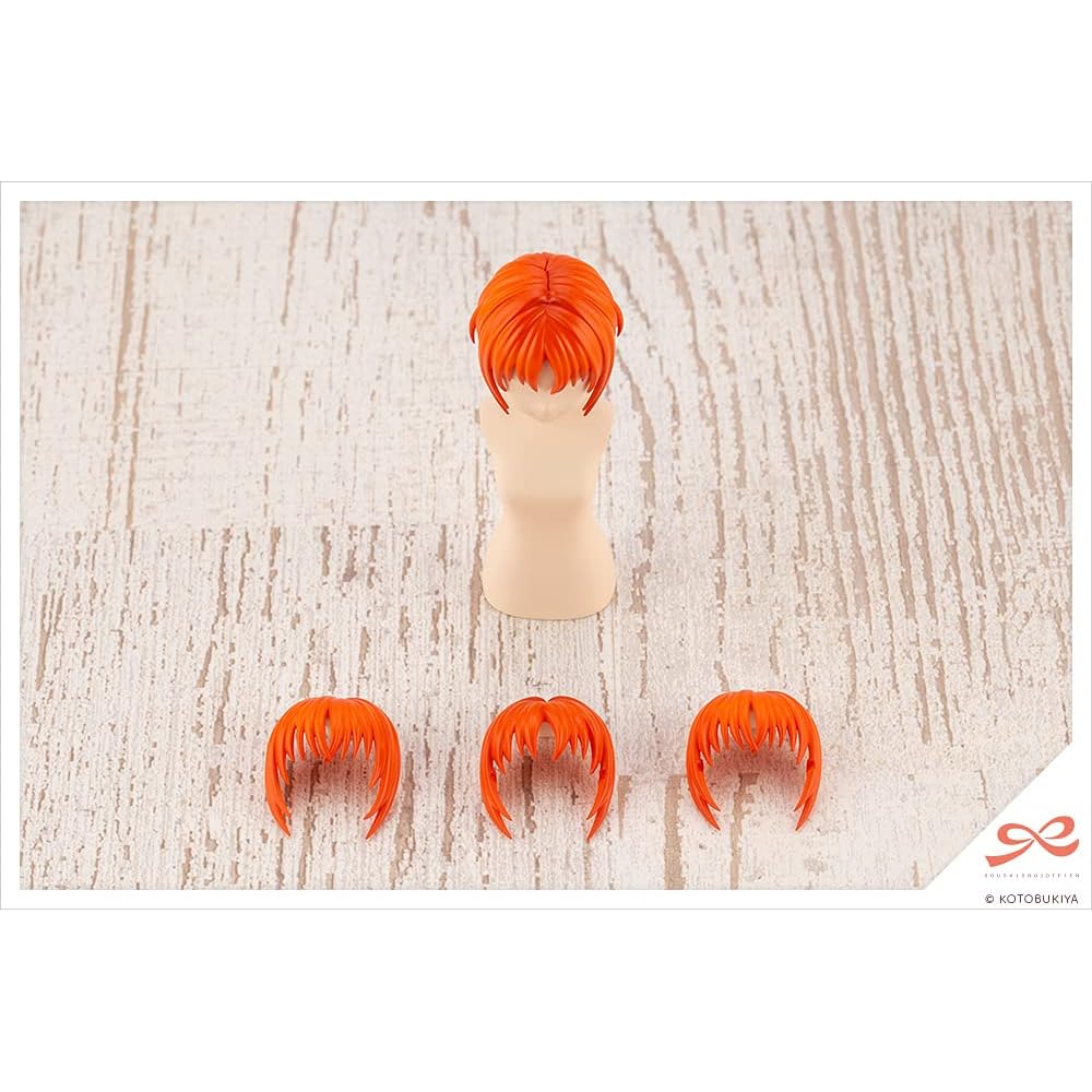 Kotobukiya Короткий парик для школы A Оранжево-фиолетовый Масштаб 1/10 Примерно 63 мм